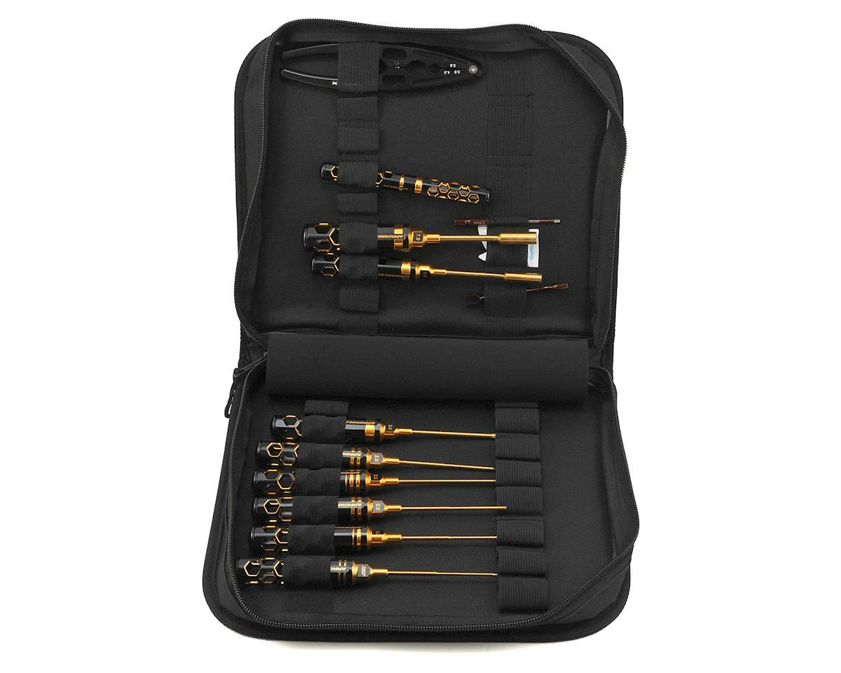 AM Arrowmax Black Golden 1/10 Offroad Tool Set w/Tool Bag (12) 1 AM Arrowmax Black Golden 1/10 Offroad Tool Set w/Tool Bag (12)