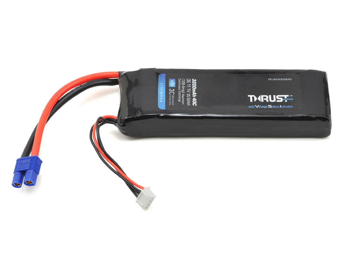 E-flite Thrust VSI 3S 40C LiPo Battery (11.1V/3200mAh) w/EC3 Connector 1 E-flite Thrust VSI 3S 40C LiPo Battery (11.1V/3200mAh) w/EC3 Connector