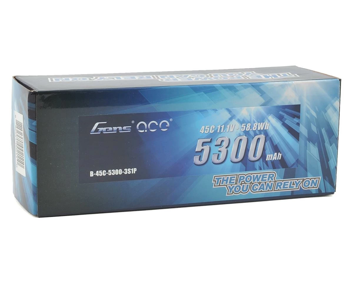 Gens Ace 3s LiPo Battery 45C (11.1V/5300mAh) w/T-Style Connector 2 Gens Ace 3s LiPo Battery 45C (11.1V/5300mAh) w/T-Style Connector - Image 2