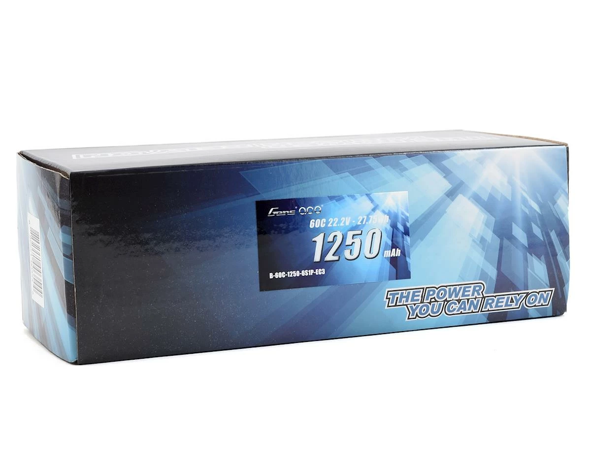 Gens Ace 6s LiPo Battery 60C (22.2V/1250mAh) w/EC3 Connector 2 Gens Ace 6s LiPo Battery 60C (22.2V/1250mAh) w/EC3 Connector - Image 2