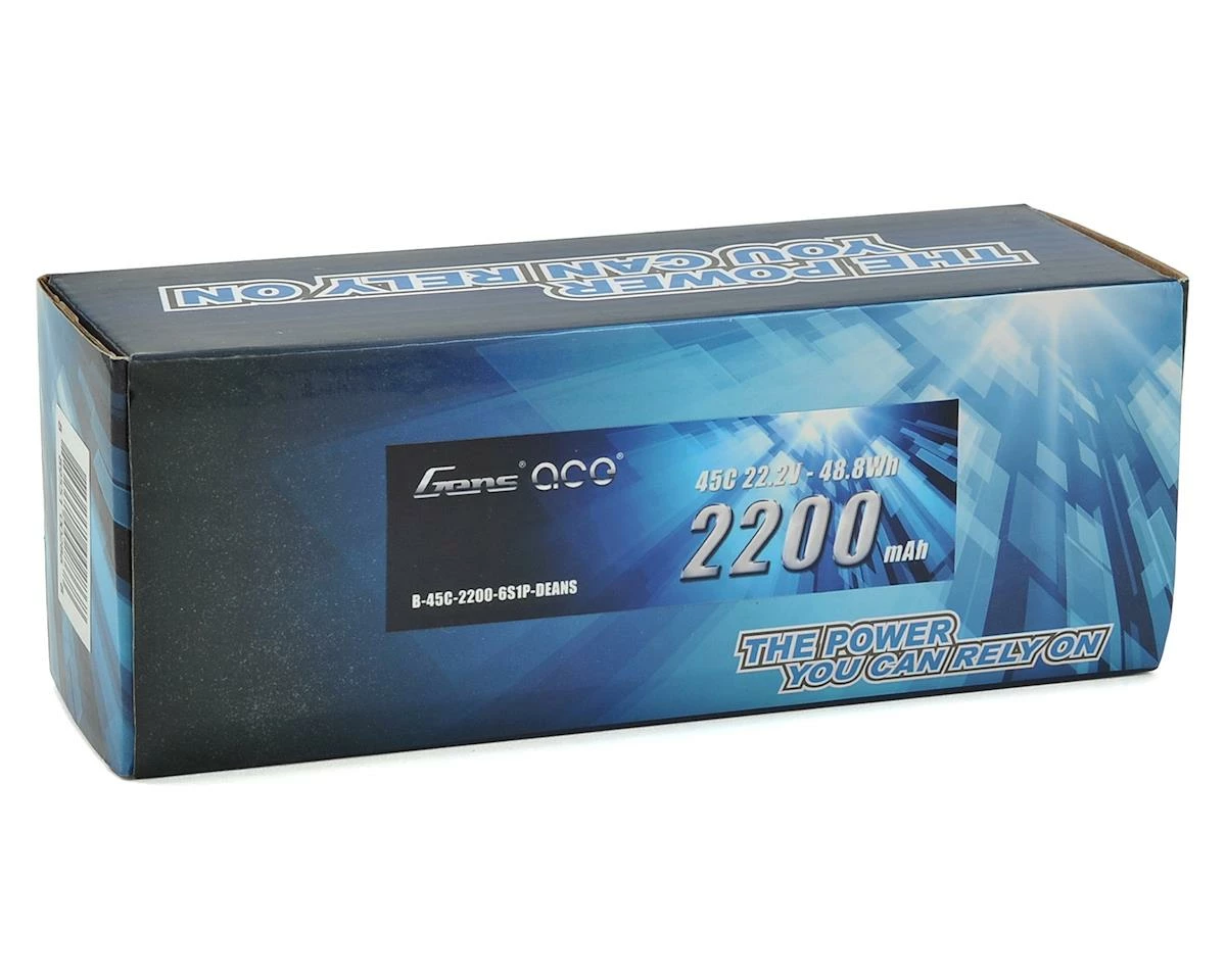 Gens Ace 6s LiPo Battery 45C (22.2V/2200mAh) w/EC3 Connector 2 Gens Ace 6s LiPo Battery 45C (22.2V/2200mAh) w/EC3 Connector - Image 2
