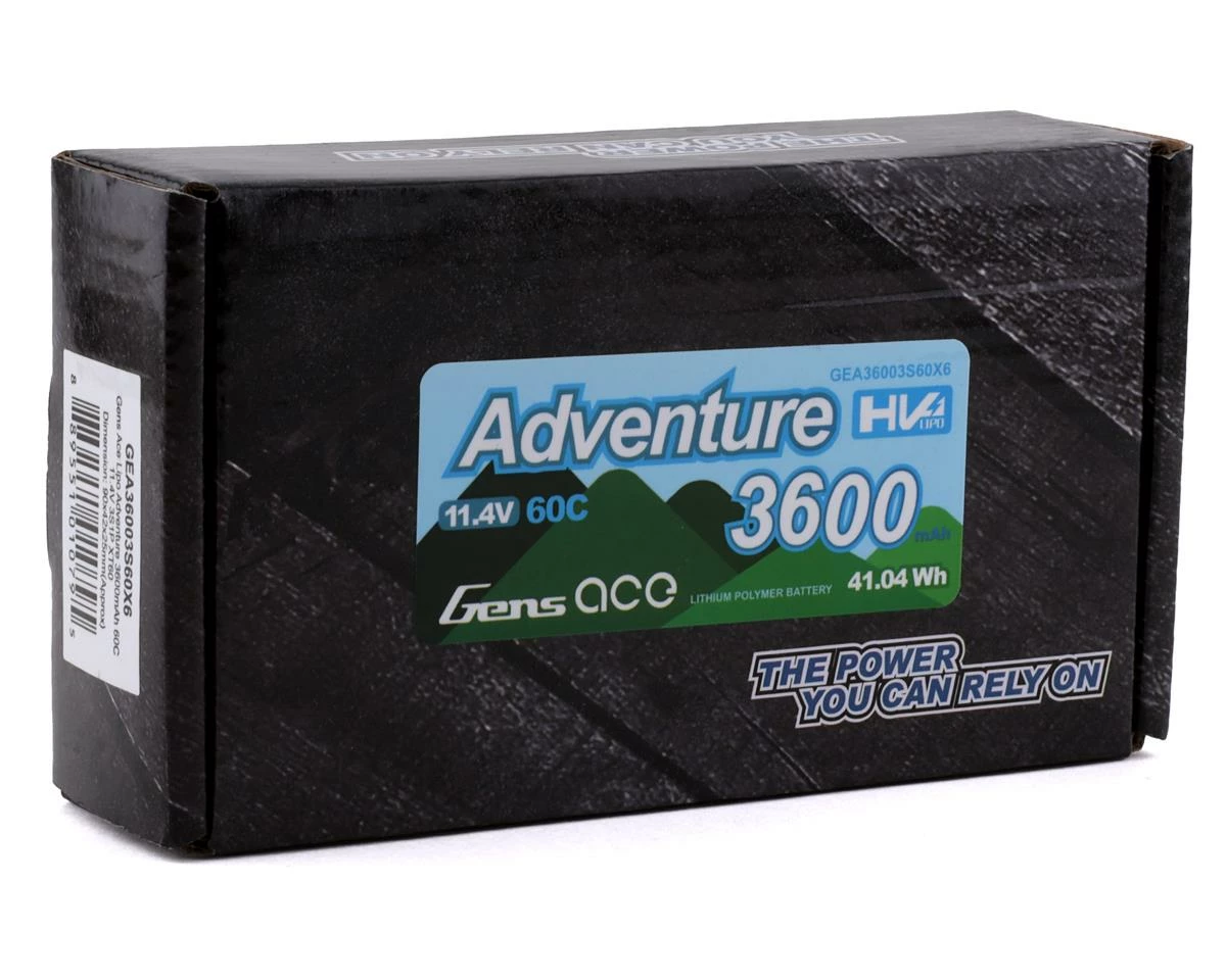 Gens Ace 3s LiHV LiPo Battery 60C w/XT-60 Connector (11.4V/3600mAh) 2 Gens Ace 3s LiHV LiPo Battery 60C w/XT-60 Connector (11.4V/3600mAh) - Image 2
