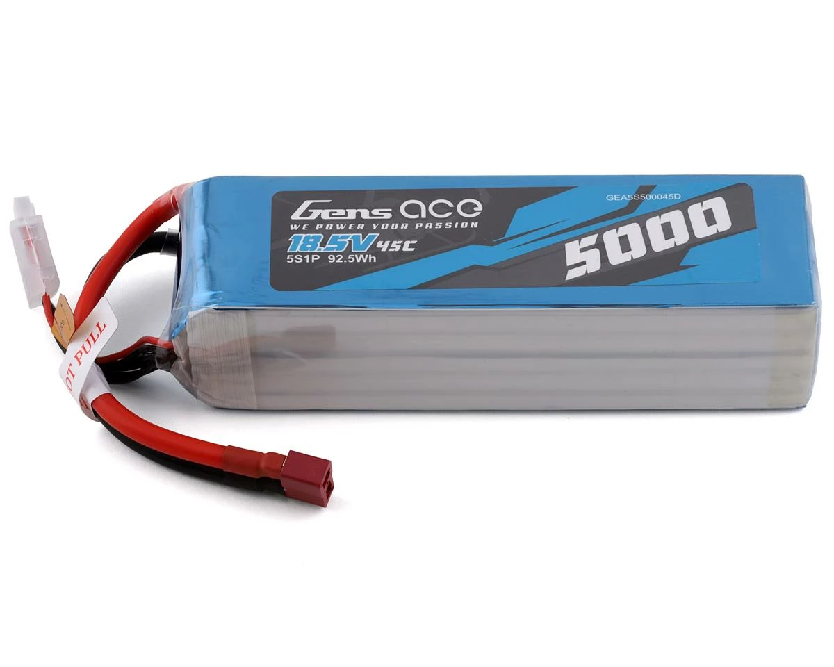Gens Ace 5s LiPo Battery 45C w/T-Style Connector (18.5V/5000mAh) 1 Gens Ace 5s LiPo Battery 45C w/T-Style Connector (18.5V/5000mAh)