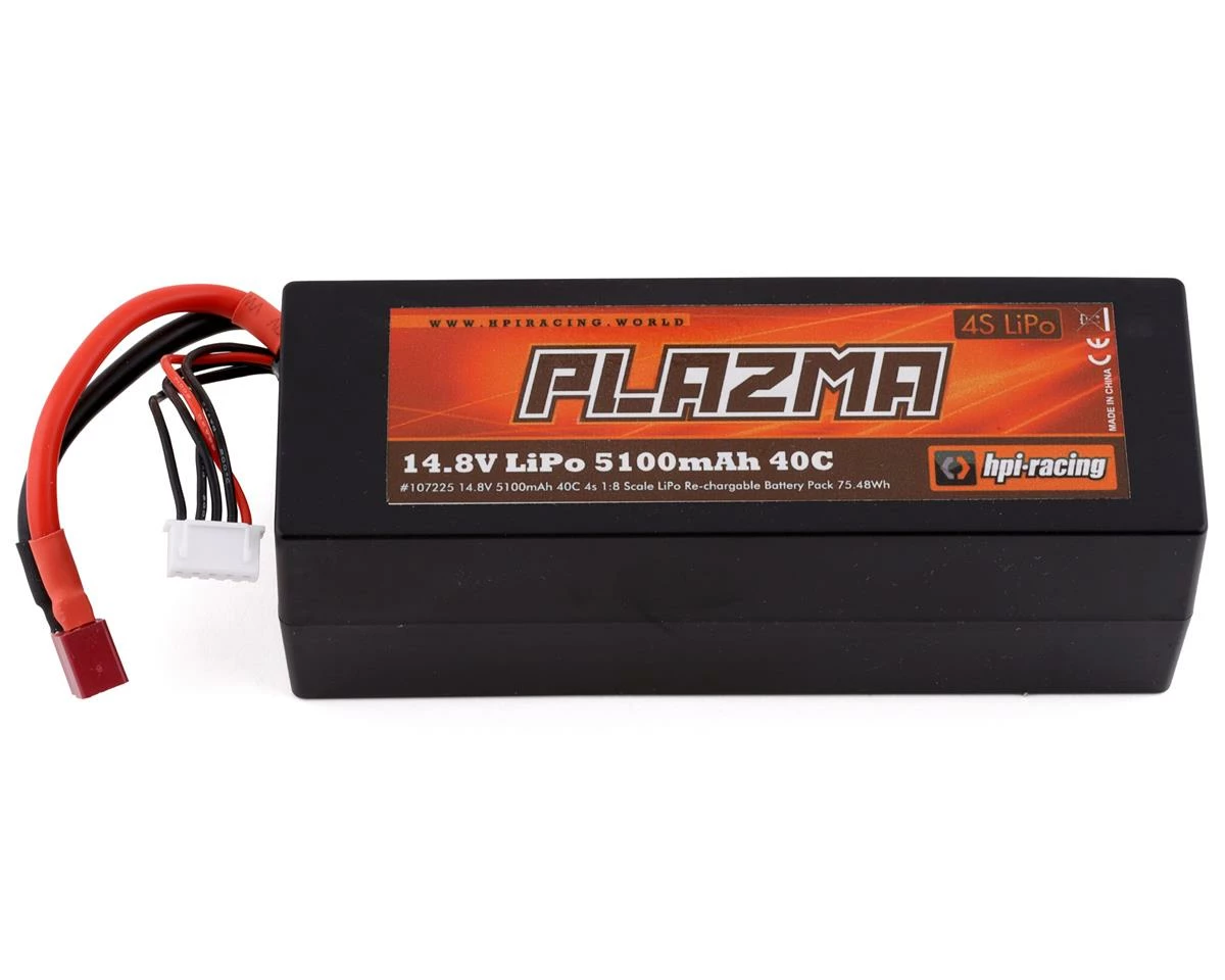 HPI Plazma 4S 40C LiPo Battery (14.8V/5100mAh) w/T-Style Connector 1 HPI Plazma 4S 40C LiPo Battery (14.8V/5100mAh) w/T-Style Connector