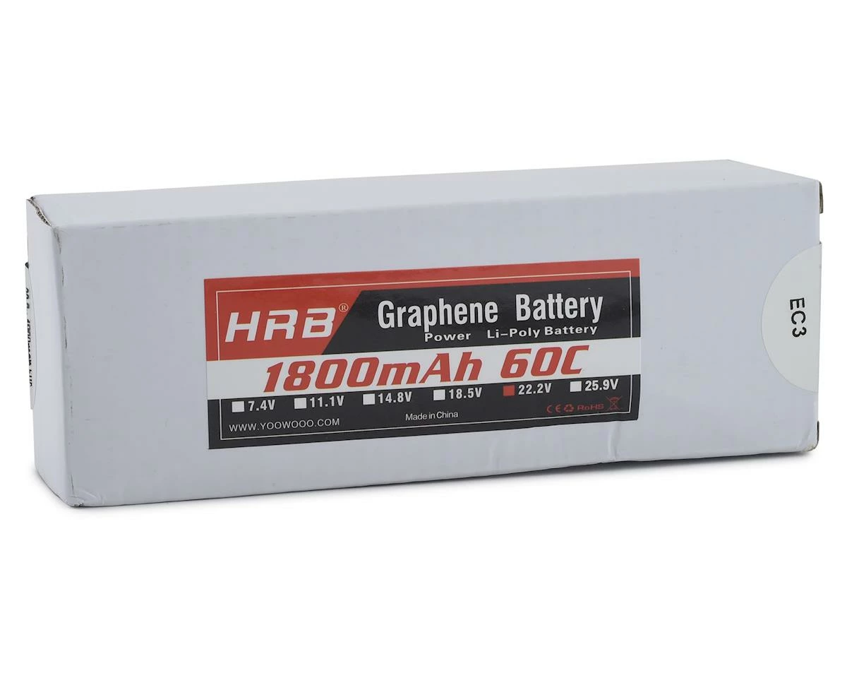 HRB 6S 60C Graphene LiPo Battery (22.2V/1800mAh) w/EC-3 Connector 3 HRB 6S 60C Graphene LiPo Battery (22.2V/1800mAh) w/EC-3 Connector - Image 3