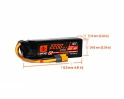 Spektrum RC 4S Smart G2 LiPo 30C Battery Pack w/IC3 Connector (14.8V/2200mAh) -Cheap FPV Racing Store spmx224s30 2