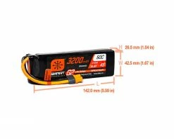 Spektrum RC 4S Smart G2 LiPo 50C Battery Pack (14.8V/3200mAh) w/IC3 Connector -Cheap FPV Racing Store spmx324s50 2